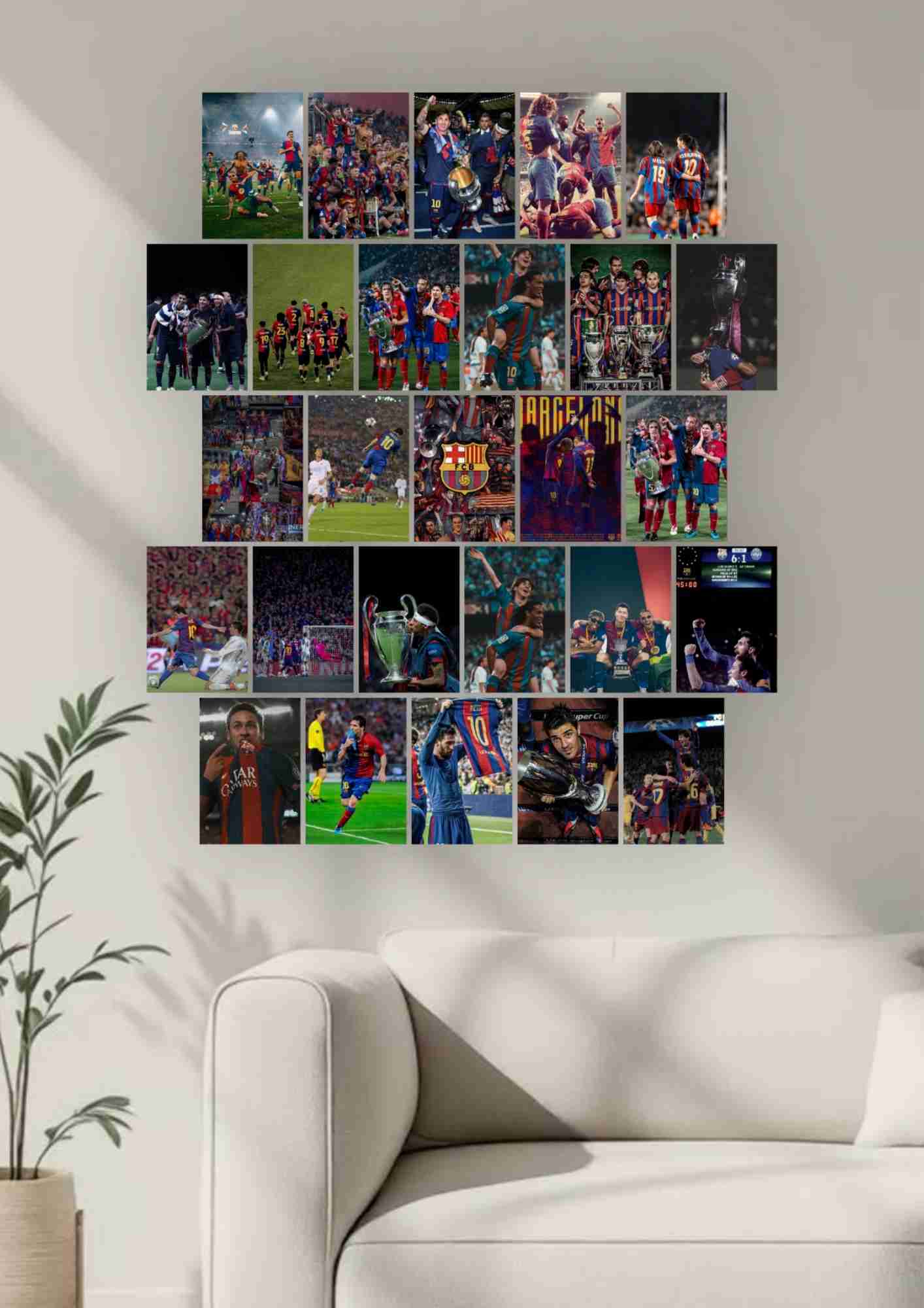 FC Barcelona Legends Collage Wall Art – A Legacy of Greatness