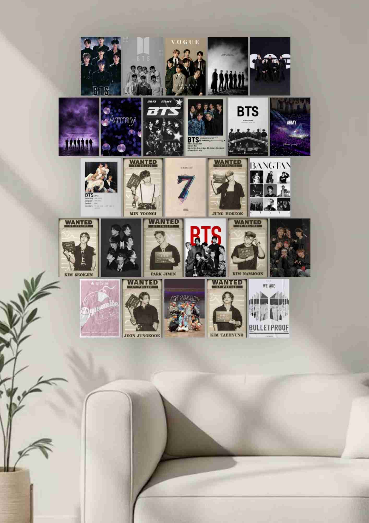BTS Aesthetic Wall Collage Kit – Premium K-pop Room Decor Poster Set