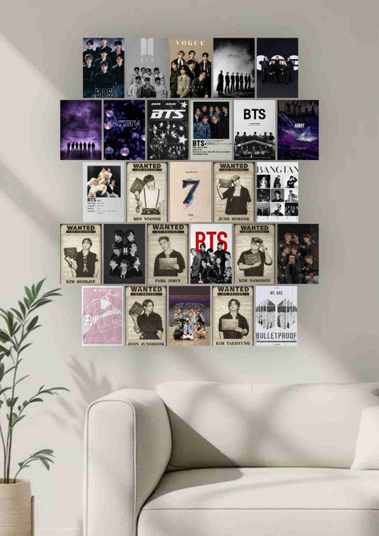 BTS Aesthetic Wall Collage Kit – Premium K-pop Room Decor Poster Set