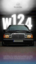 Mercedes-Benz W124 Poster – Timeless Luxury Classic Wall Art