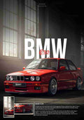 BMW E30 Poster – Iconic Classic Sports Sedan Wall Art