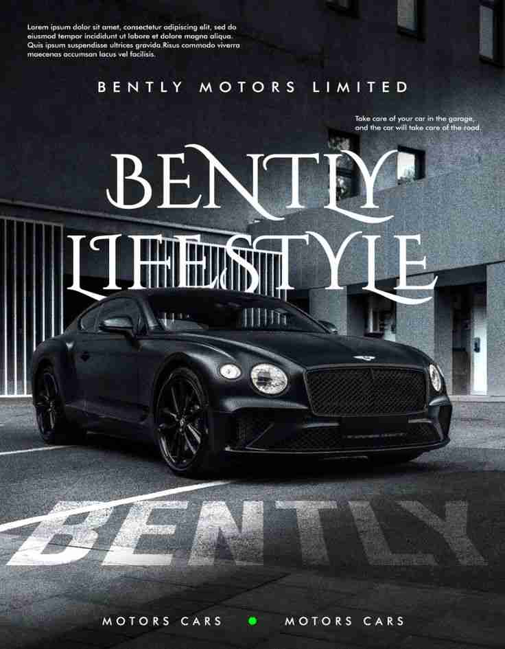 Bentley Continental GT Poster – Luxury Performance Car Wall Art