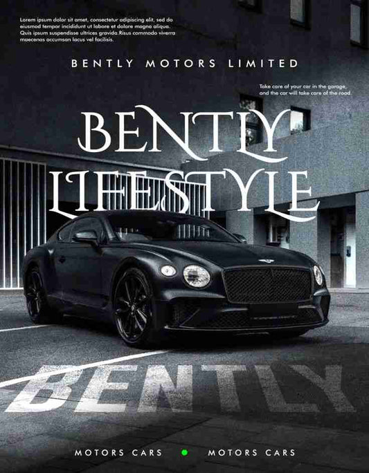 Bentley Continental GT Poster – Luxury Performance Car Wall Art(FRAMES)
