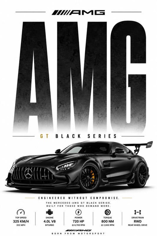 Mercedes AMG GT Black Series Poster