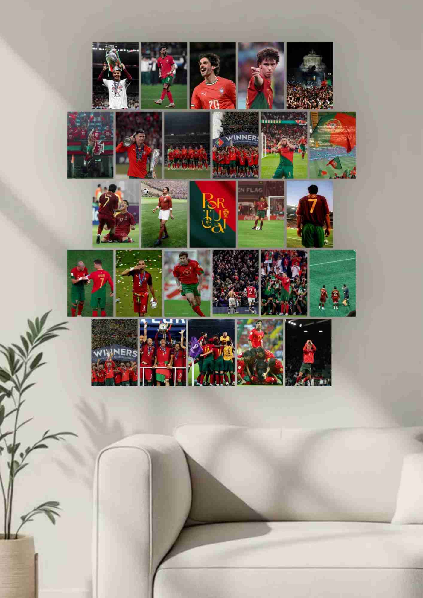 Portugal National Football Team Photo Collage Poster