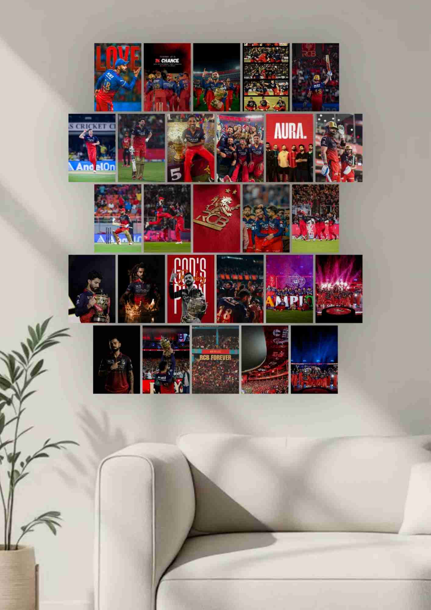 Royal Challengers Bengaluru (RCB) Photo Collage Poster