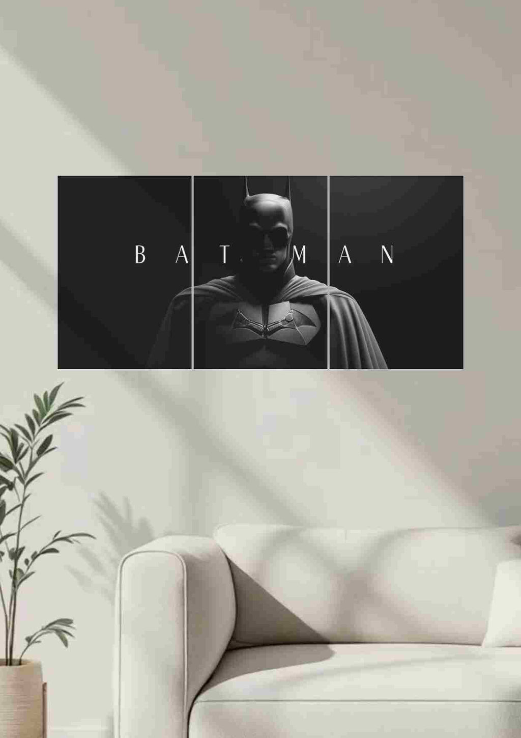 Batman Split Wall Poster – Dark Knight in Three Panels