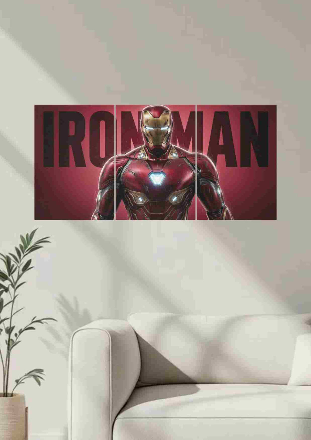 Iron Man 3-Panel Canvas Wall Art – The Invincible Avenger