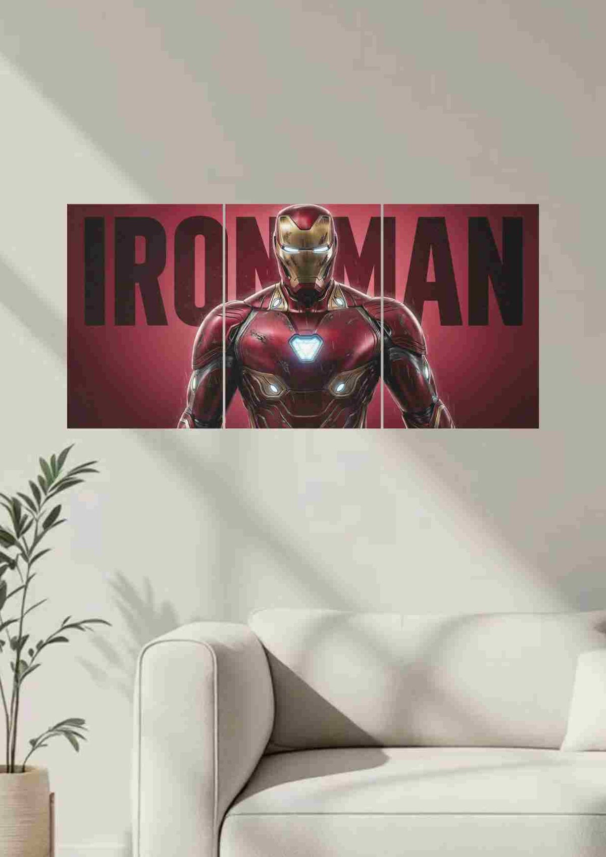 Iron Man 3-Panel Canvas Wall Art – The Invincible Avenger