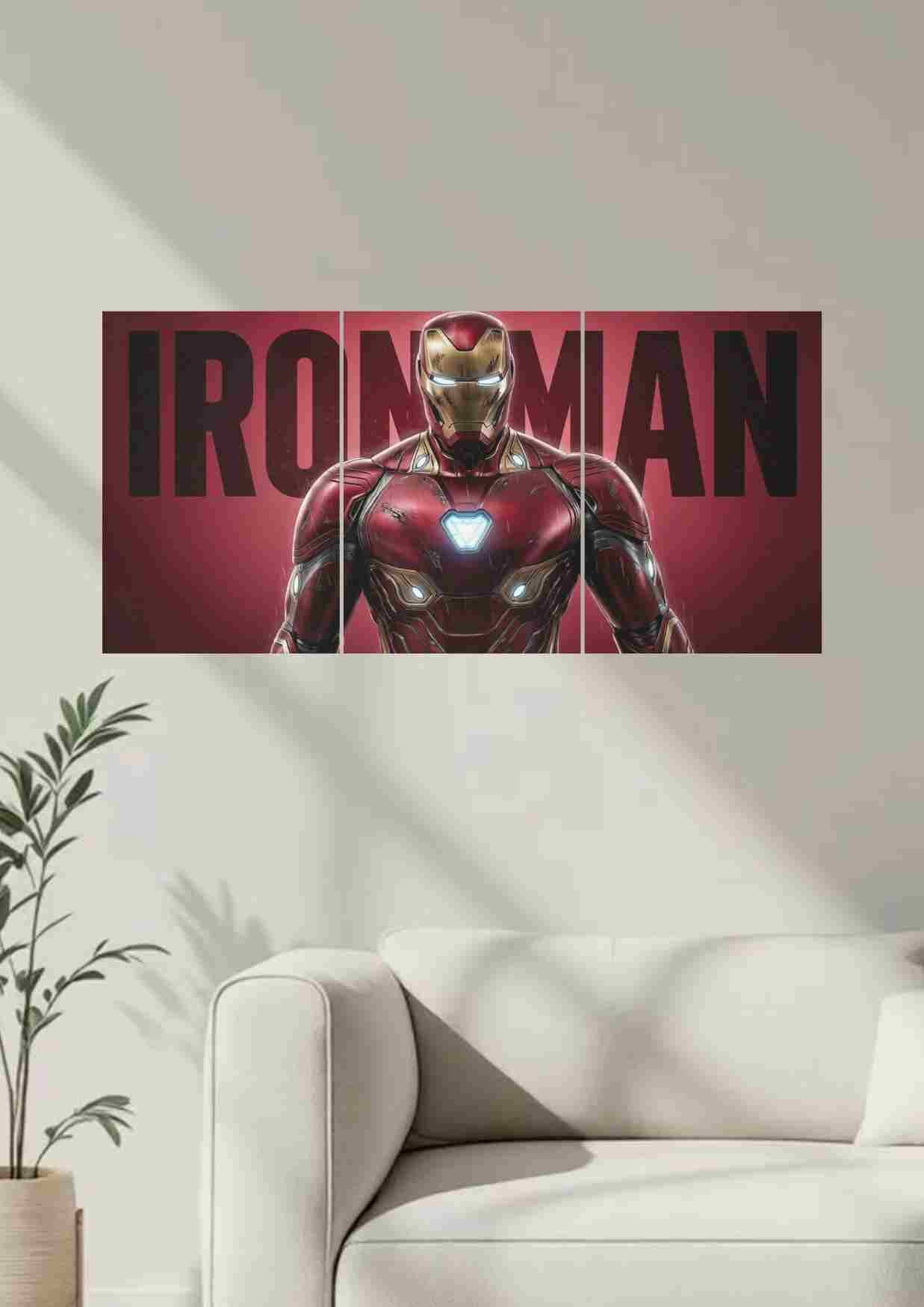 Iron Man 3-Panel Canvas Wall Art – The Invincible Avenger