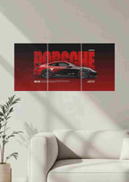 Porsche Split Wall Poster – Performance in Three Panels