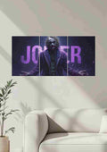 Joker 3-Panel Canvas Wall Art – Embrace the Chaos