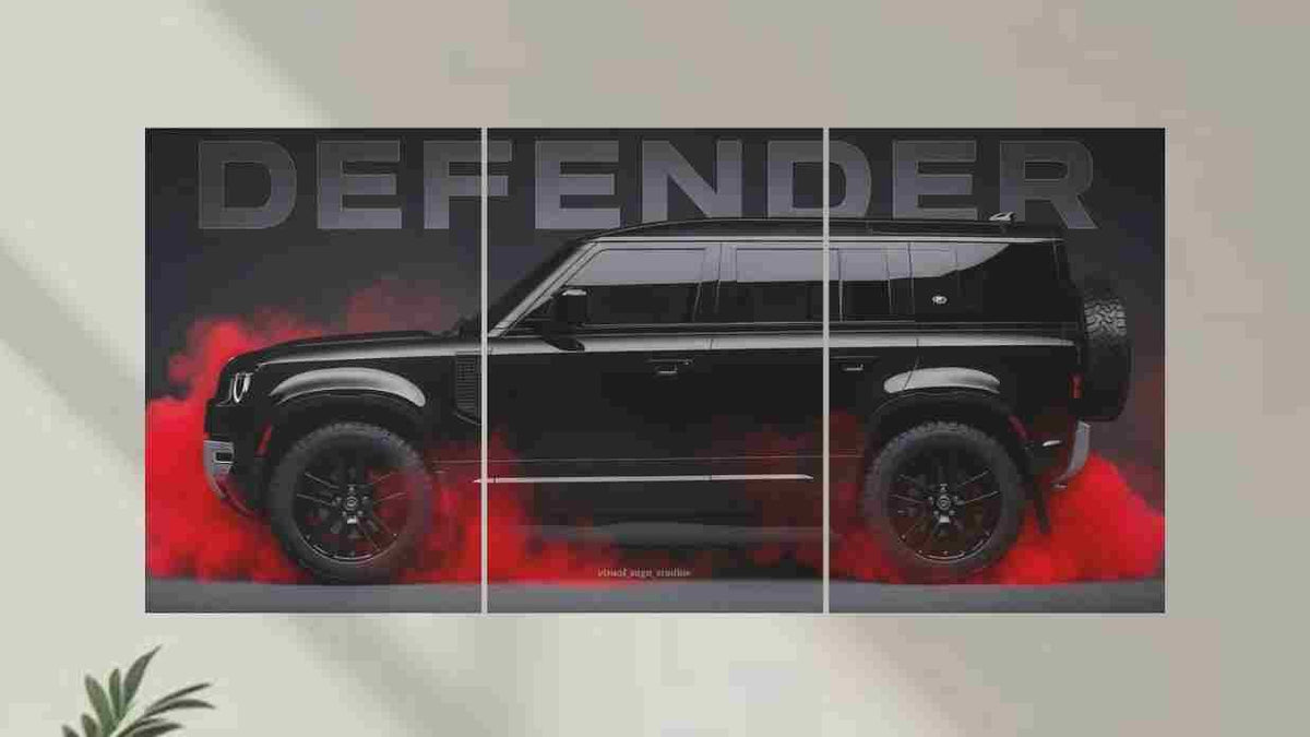 Land Rover Defender 3-Panel Canvas Wall Art – Rugged Luxury