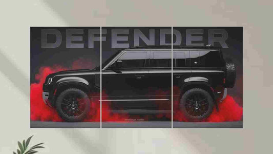 Land Rover Defender 3-Panel Canvas Wall Art – Rugged Luxury