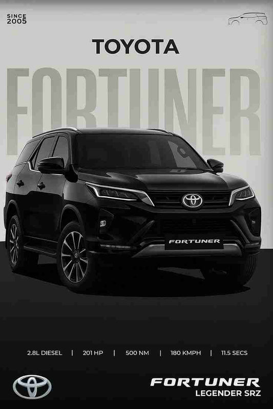Toyota Fortuner Poster – Rugged Luxury SUV Wall Art(FRAMES)