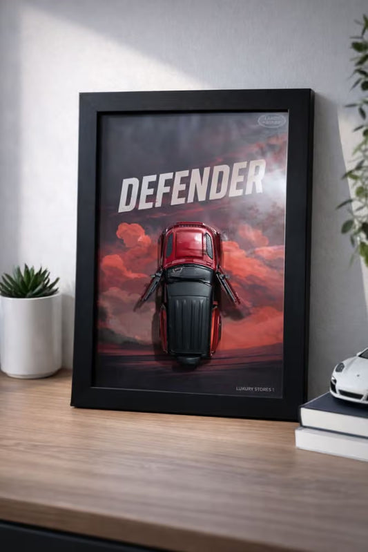 Land Rover Defender 3D Die-caste Frame for Home decor