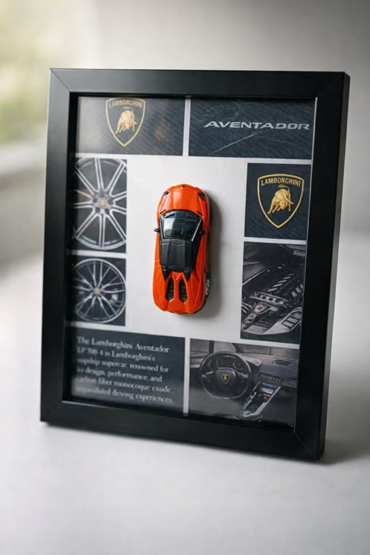 Lamborghini Aventador 3D Car Frame for Home decor